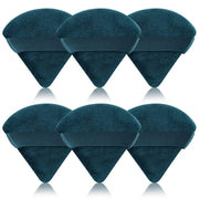 6 Pcs Powder Puff Face Soft Triangle Makeup Puff Velour Makeup Sponge Beauty Blender for Loose Powder (Black)