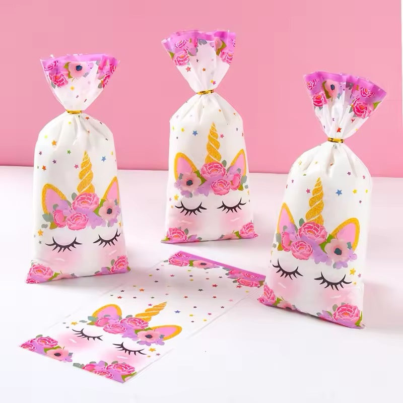 Unicorn Party Favor Bags - Kids Birthday Treat Bags 10-Pack