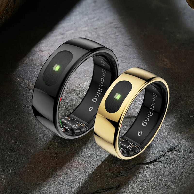 Smart Ring R08 Womens Men Electronic Smartring 5ATM Waterproof Sports Fitness Tracker Sleep Tracker for Xiaomi Samsung Phone