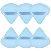 6 Pcs Powder Puff Face Soft Triangle Makeup Puff Velour Makeup Sponge Beauty Blender for Loose Powder (Black)