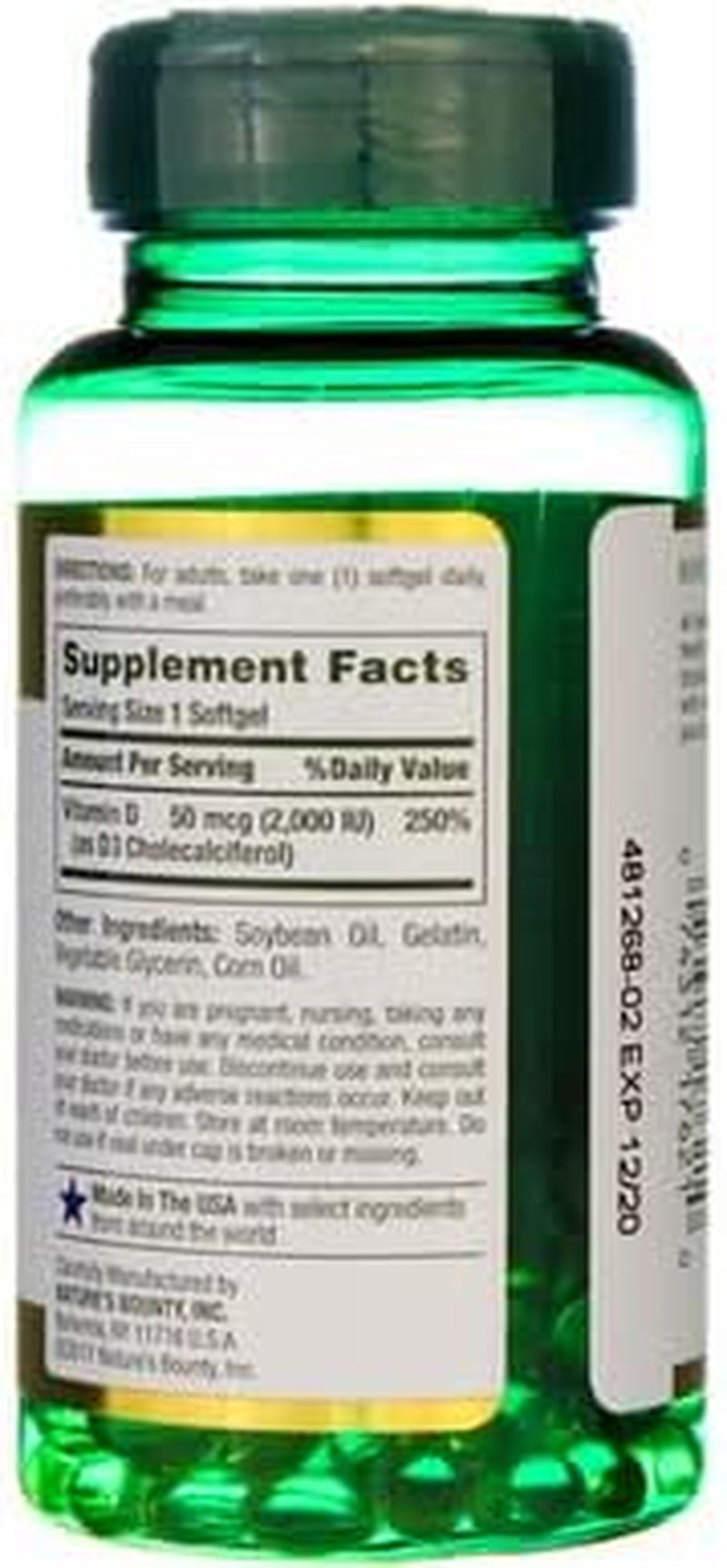 Vitamin D3 2000 IU Softgels 150 Ea (Pack of 4)