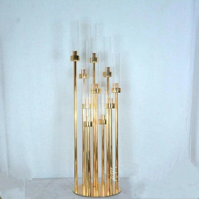 10-Arm Wedding Candelabra Table Centerpieces 4-Pack
