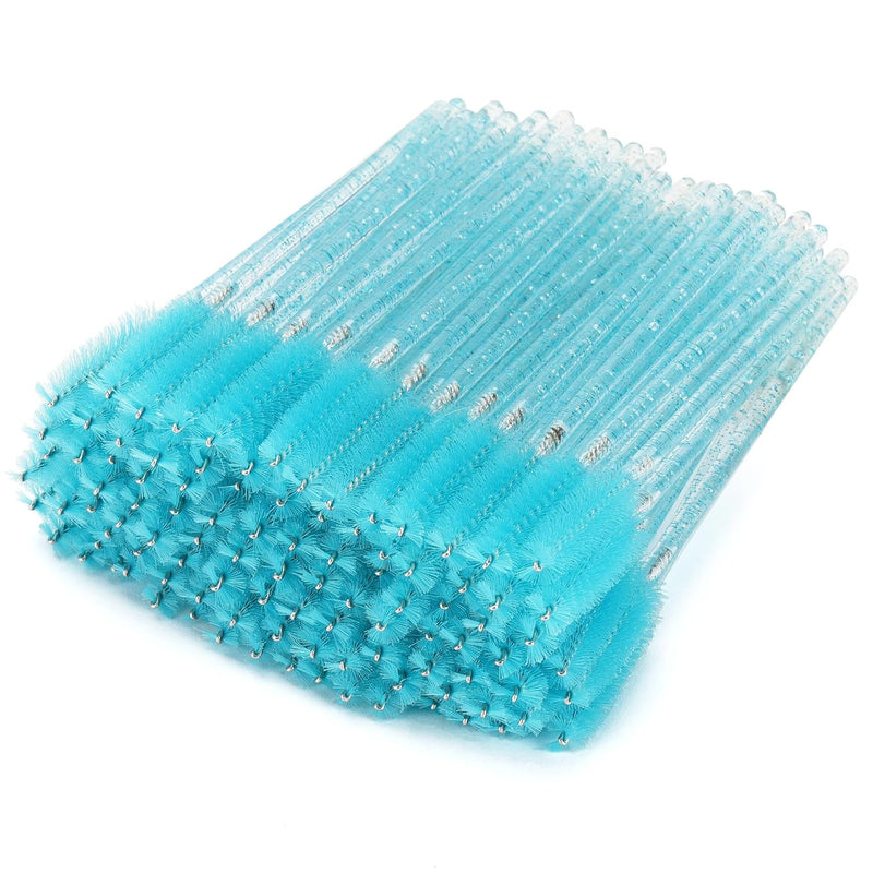 300 Disposable Spoolies Mascara Eyelash Wands Brush Applicator for Eyelash Extension Eyebrow and Makeup Pink