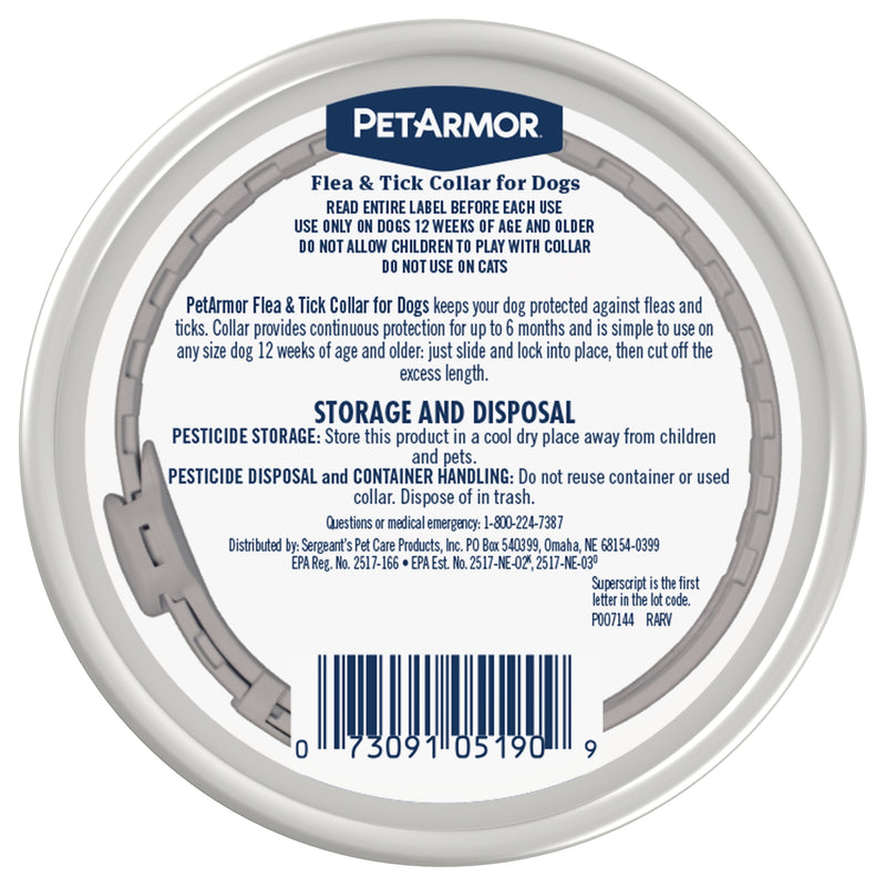 Ultimate Flea & Tick Protection Collar for Dogs - One Size Fits All, Lasts 6 Months