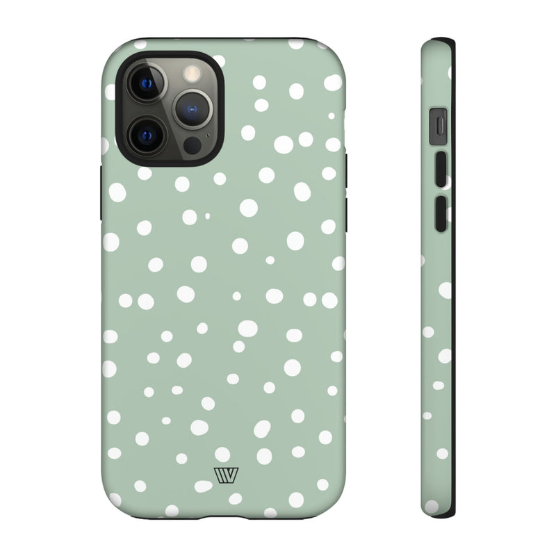 PASTEL GREEN DOTS | Tough Phone Case