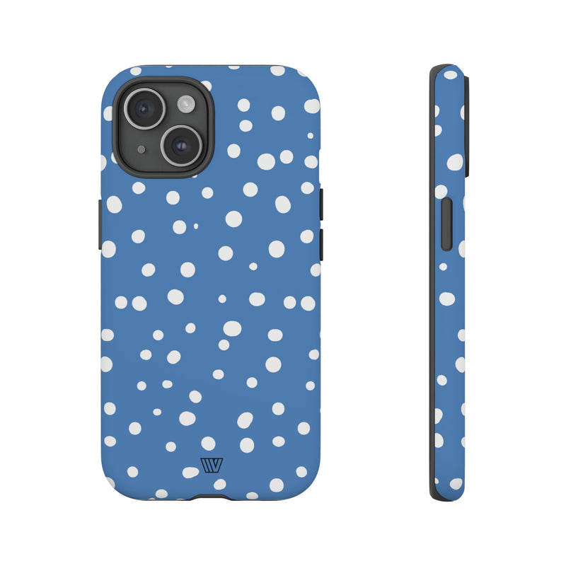 DUSTY BLUE DOTS | Tough Phone Case