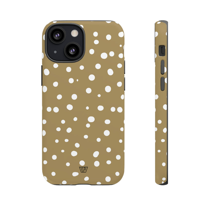 DARK BEIGE DOTS | Tough Phone Case
