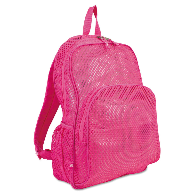 Eastsport Mesh Backpack, Fits Devices Up to 17", Polyester, 12 x 5 x 18, Clear/English Rose