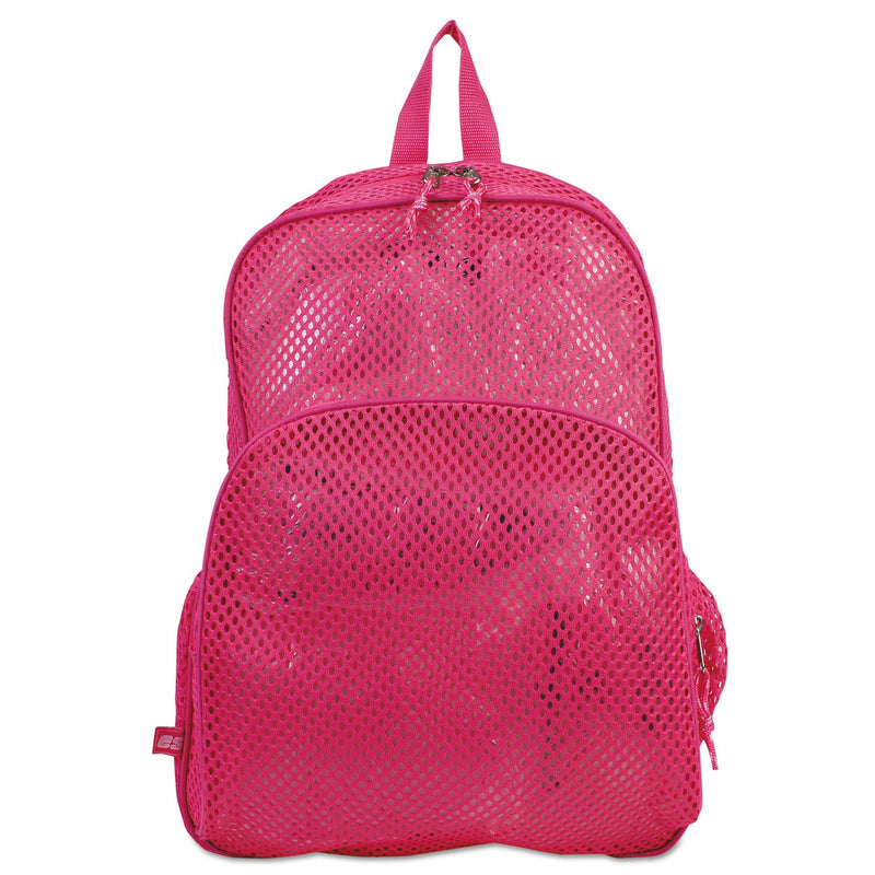 Eastsport Mesh Backpack, Fits Devices Up to 17", Polyester, 12 x 5 x 18, Clear/English Rose