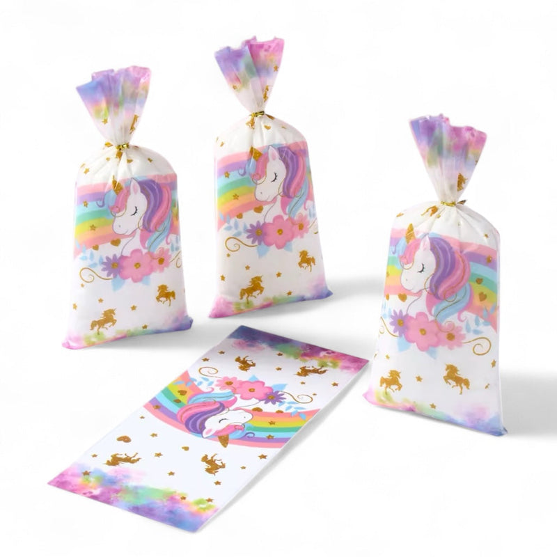 Unicorn Party Favor Bags - Kids Birthday Treat Bags 10-Pack