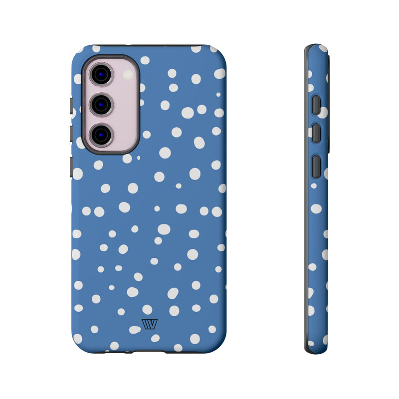 DUSTY BLUE DOTS | Tough Phone Case