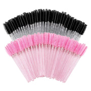 300 Disposable Spoolies Mascara Eyelash Wands Brush Applicator for Eyelash Extension Eyebrow and Makeup Pink
