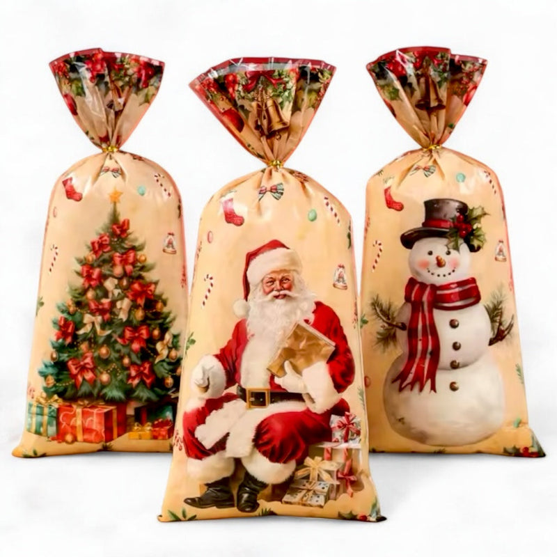 Xmas Goodie Bags - Christmas Party Gift Wraps 10-Pack