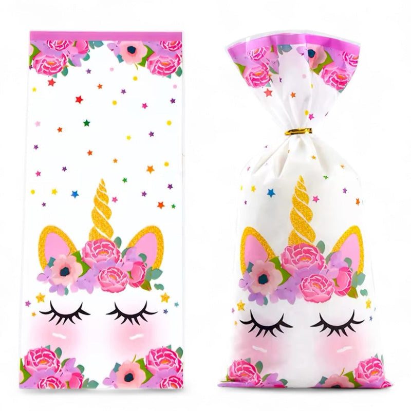 Unicorn Party Favor Bags - Kids Birthday Treat Bags 10-Pack