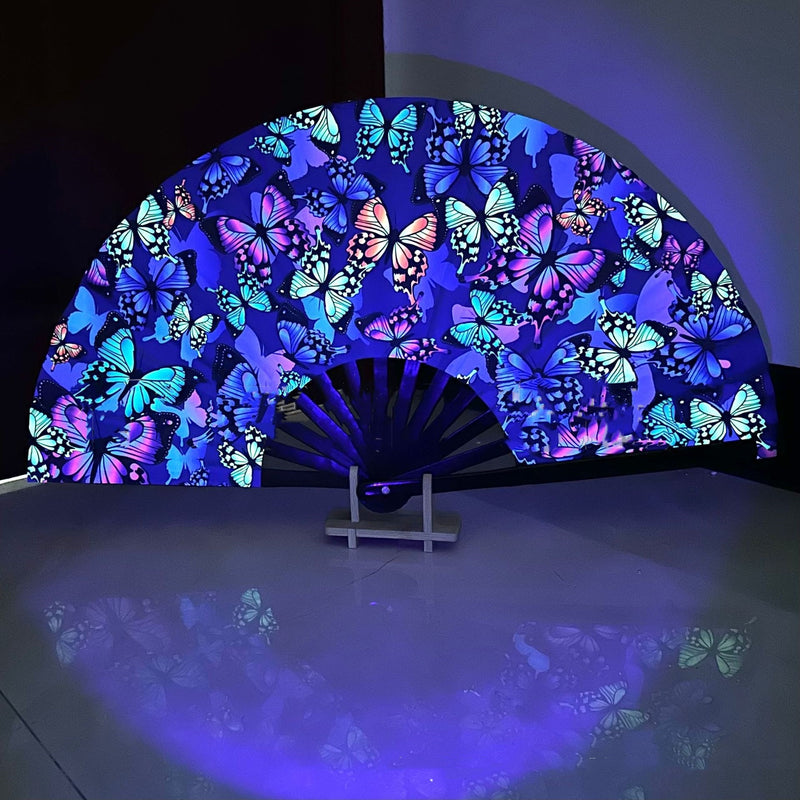Fluorescent Printing On Bamboo Bone Fan