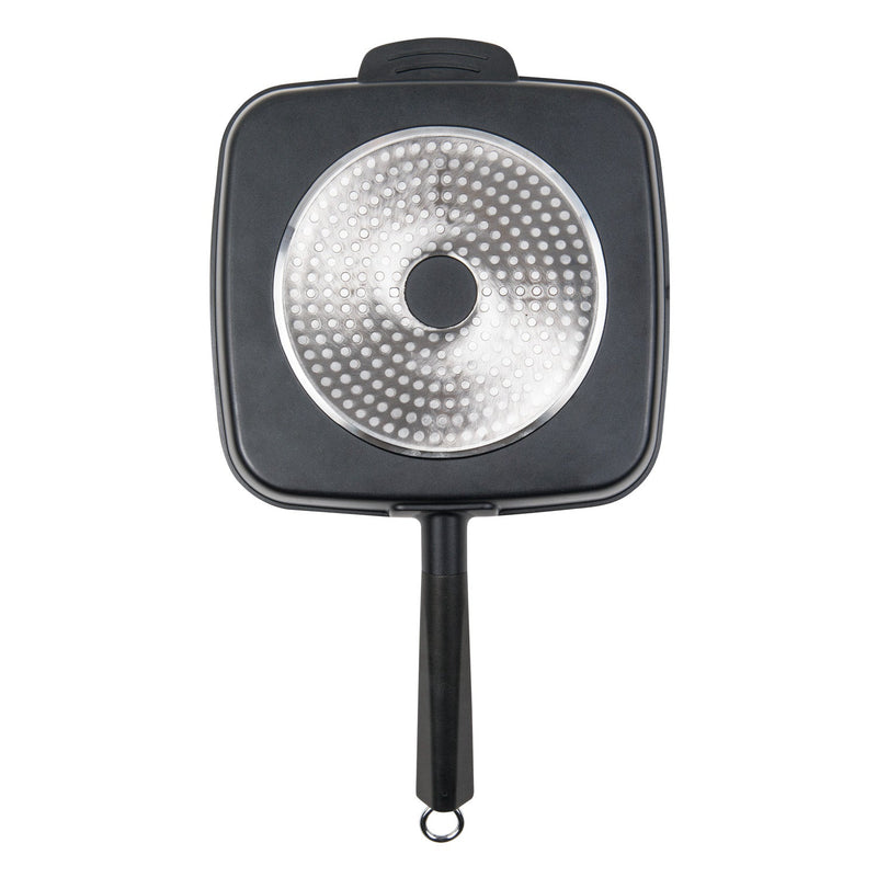 MASTERPAN Nonstick 3-Section Grill & Griddle Skillet, 11" (28cm)