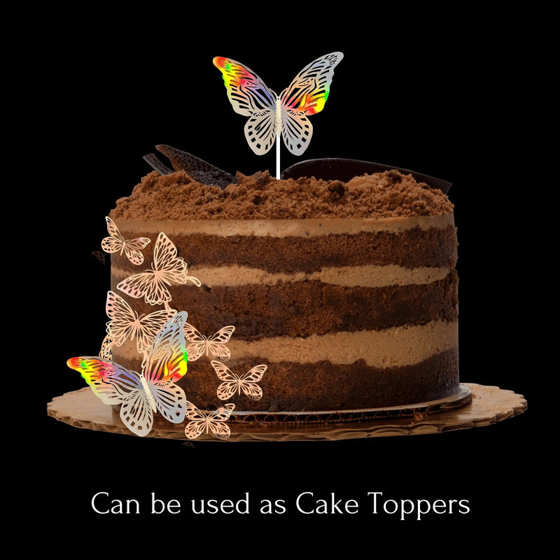 3D Butterfly Craft Wall Decor Stickers 12-Pack