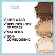 Fit Me Matte + Poreless Pressed Face Powder Makeup & Setting Powder, Classic Ivory, 1 Count