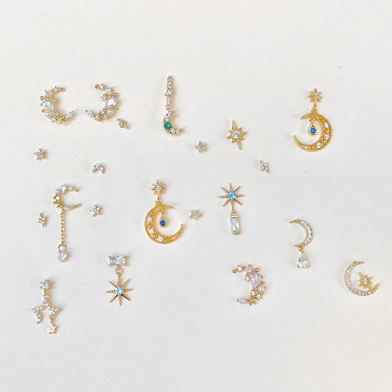 Romantic Star And Moon Series Popular Butterfly Earrings
