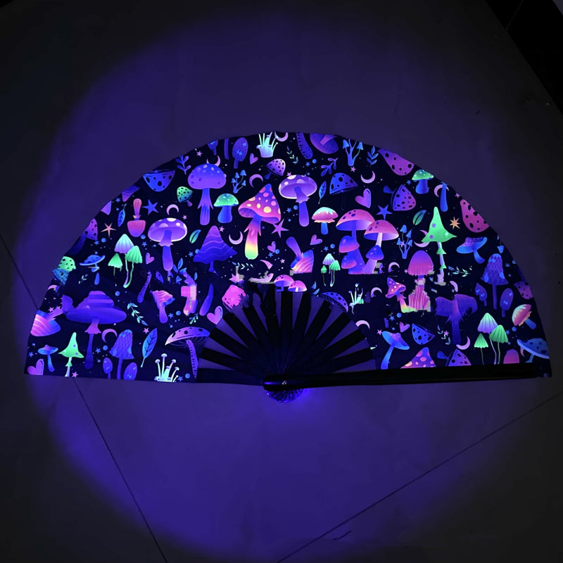 Fluorescent Printing On Bamboo Bone Fan