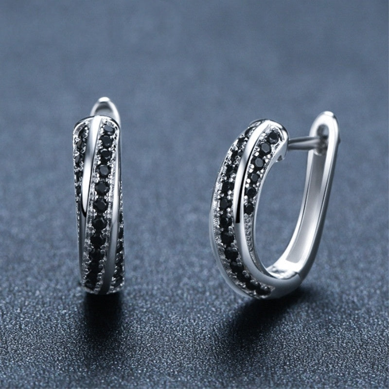 Copper Inlaid Zircon Women's Earrings Popular