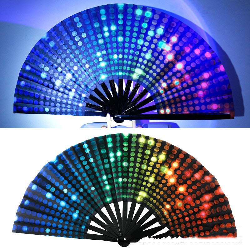 Fluorescent Printing On Bamboo Bone Fan