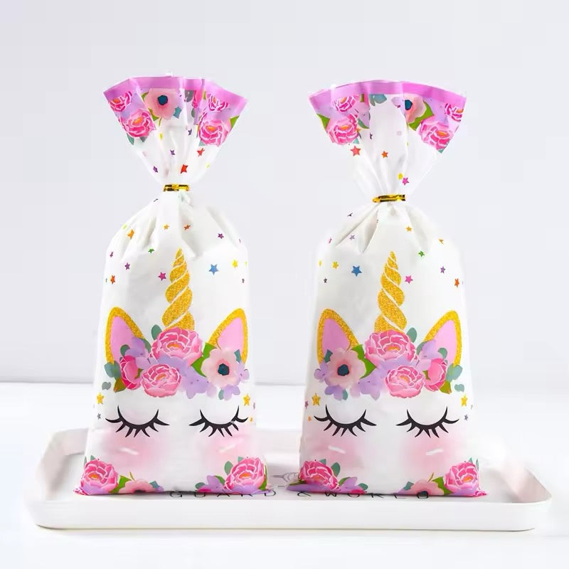 Unicorn Party Favor Bags - Kids Birthday Treat Bags 10-Pack