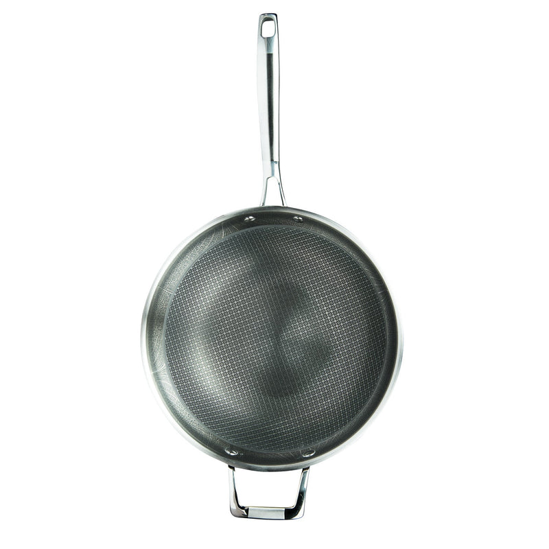 MASTERPAN Nonstick 3-Ply Chefs Wok & Glass Lid, 12" (30cm)