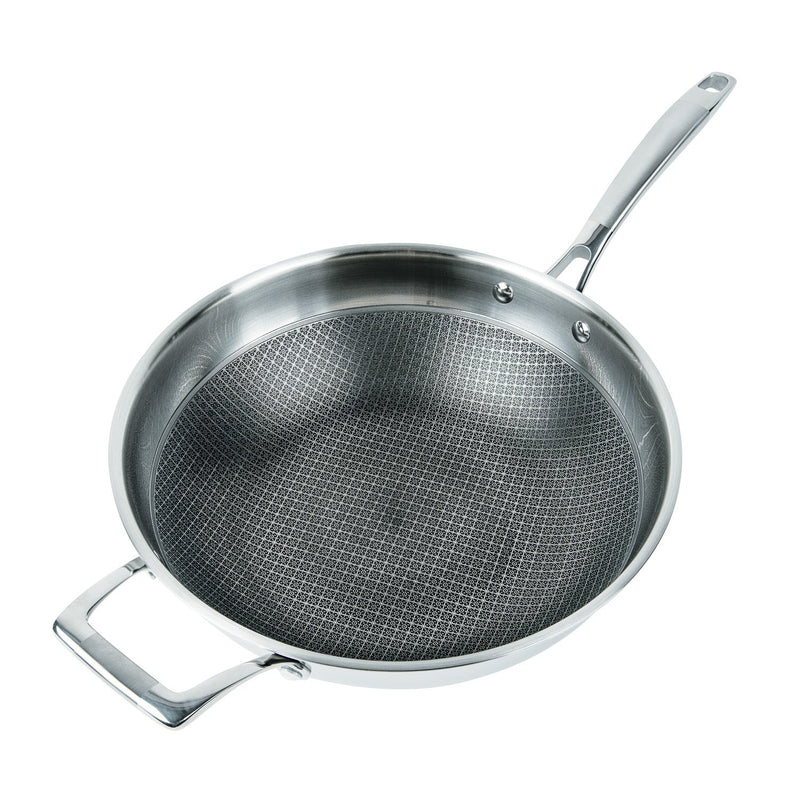 MASTERPAN Nonstick 3-Ply Chefs Wok & Glass Lid, 12" (30cm)