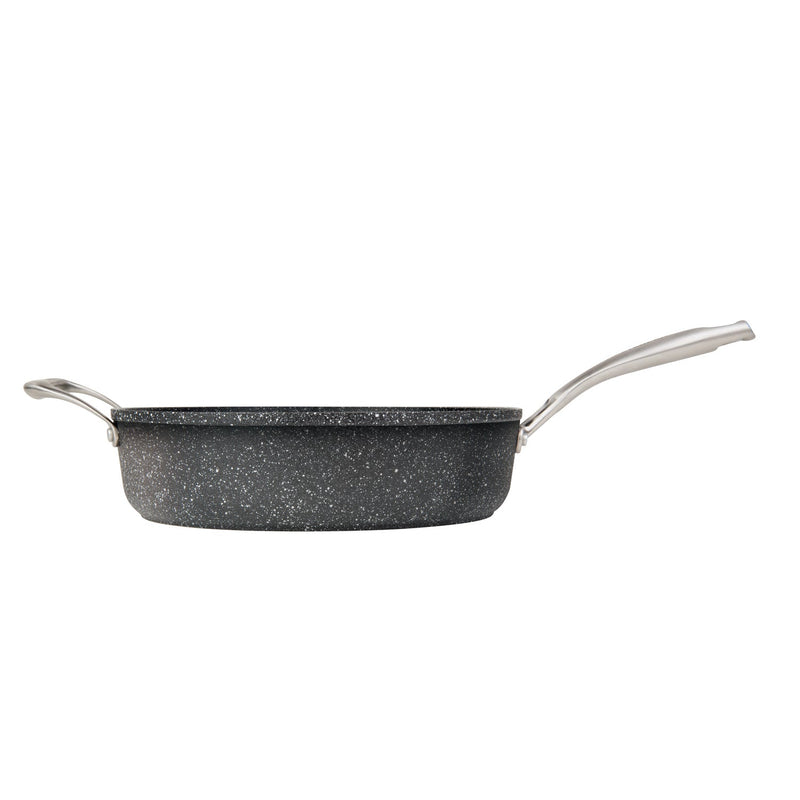 MASTERPAN Nonstick Granite Look Saute Pan with Glass Lid, 11" (28cm)