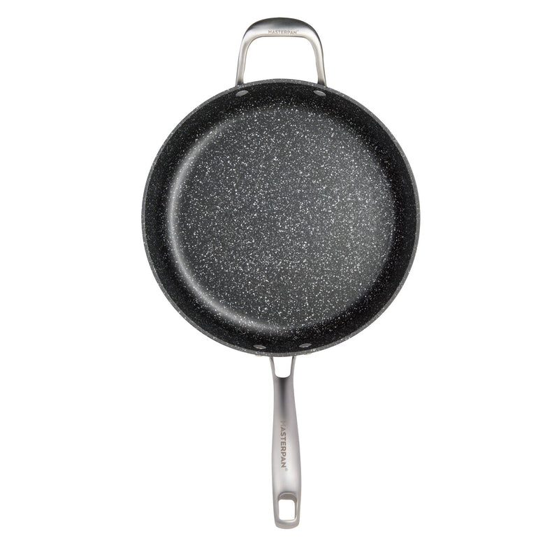 MASTERPAN Nonstick Granite Look Saute Pan with Glass Lid, 11" (28cm)