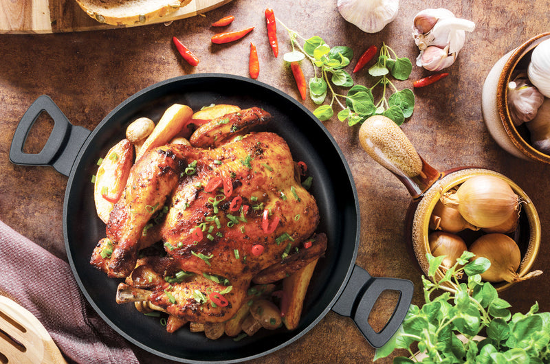 MASTERPAN Nonstick Saute $ Sauce Pan with Glass Lid, 5 Qt., 11" (28cm)