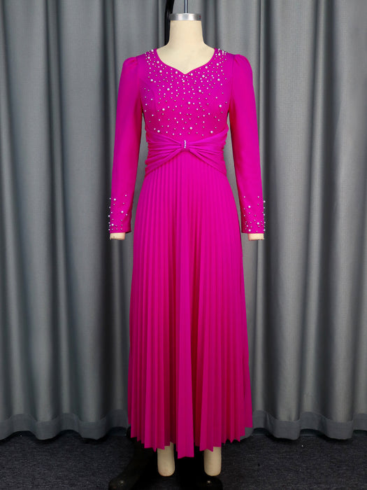 New V-neck Party High Waist Slim Fit Dress