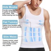 Mens Gynecomastia Compression Shirts Slimming Undershirt Body Shaper Tank Top Vest Abs Waist Trainer