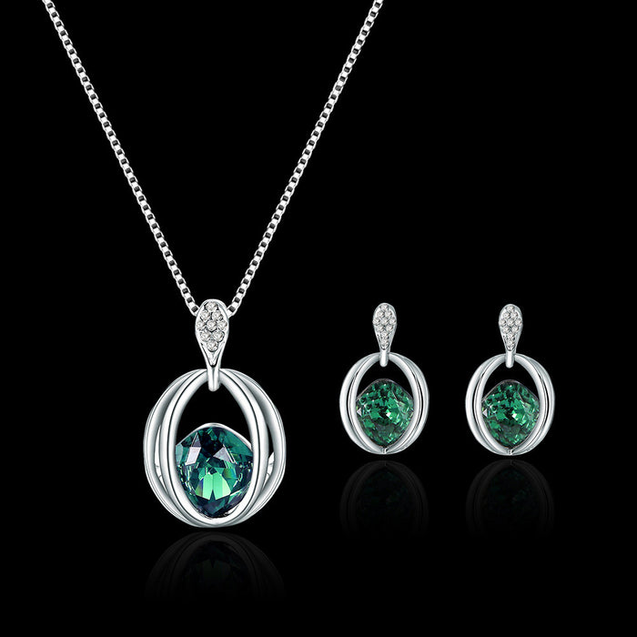 Women's Fashion Crystal Diamond Pendant Necklace Jewelry Birthday Gift