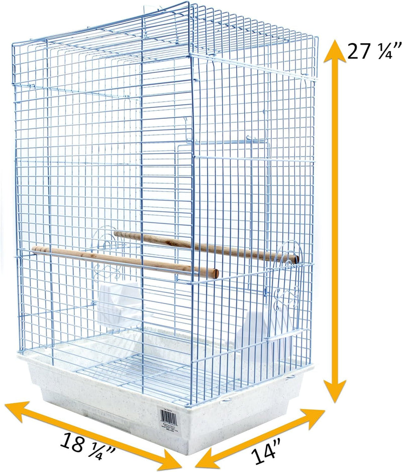 Cockatiel & Small Parrot Starter Kit with Birdcage, Cover, and Accessories β Perfect for Cockatiels, Conures, and Small Parrots β Square Dome β White