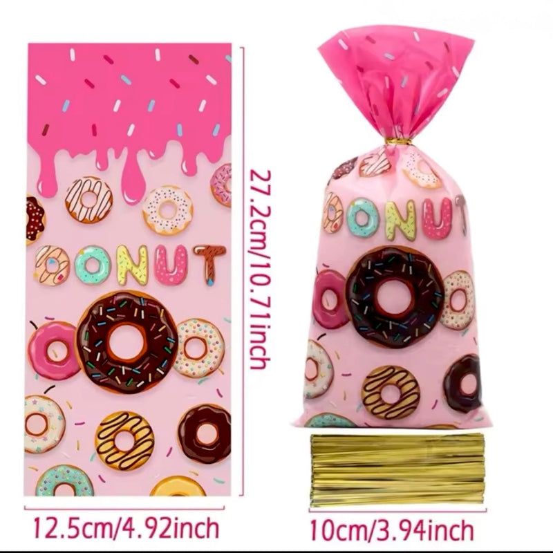 Children's Party Favors - Donut Themed Goodie Bags 10-Pack