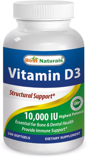 Vitamin D3 10000 IU Softgel, 240 Count