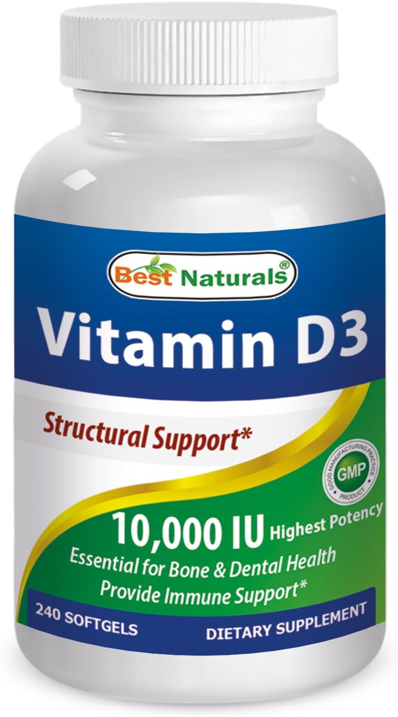 Vitamin D3 10000 IU Softgel, 240 Count