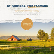 Inc. Heated Water Bucket with Flat Back & Built-In Thermostat, 5 Gallon, Green