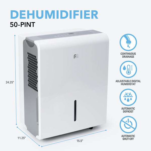 50 Pint Flat Panel Dehumidifier (R32)