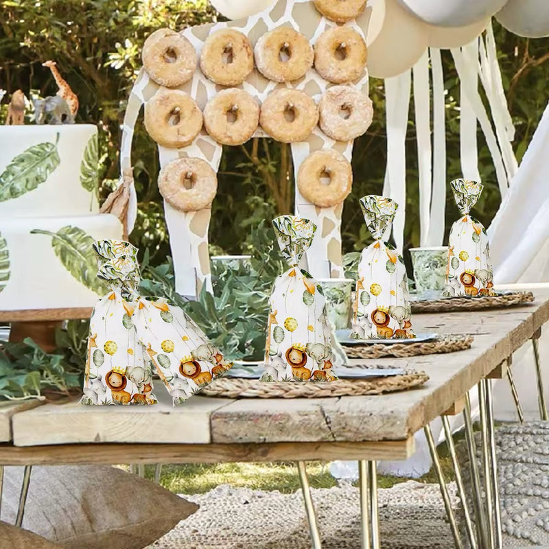 Safari Party Favors for Birthday - Jungle Treat Bags 10-Pack