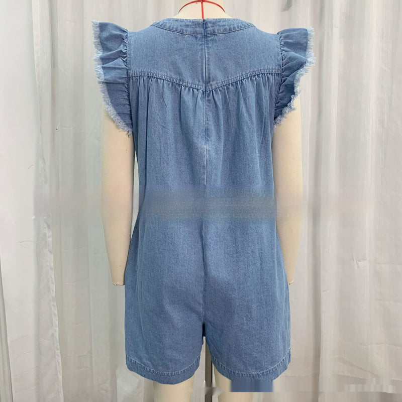 Ins Loose Casual Organ Pleats Suspender Shorts