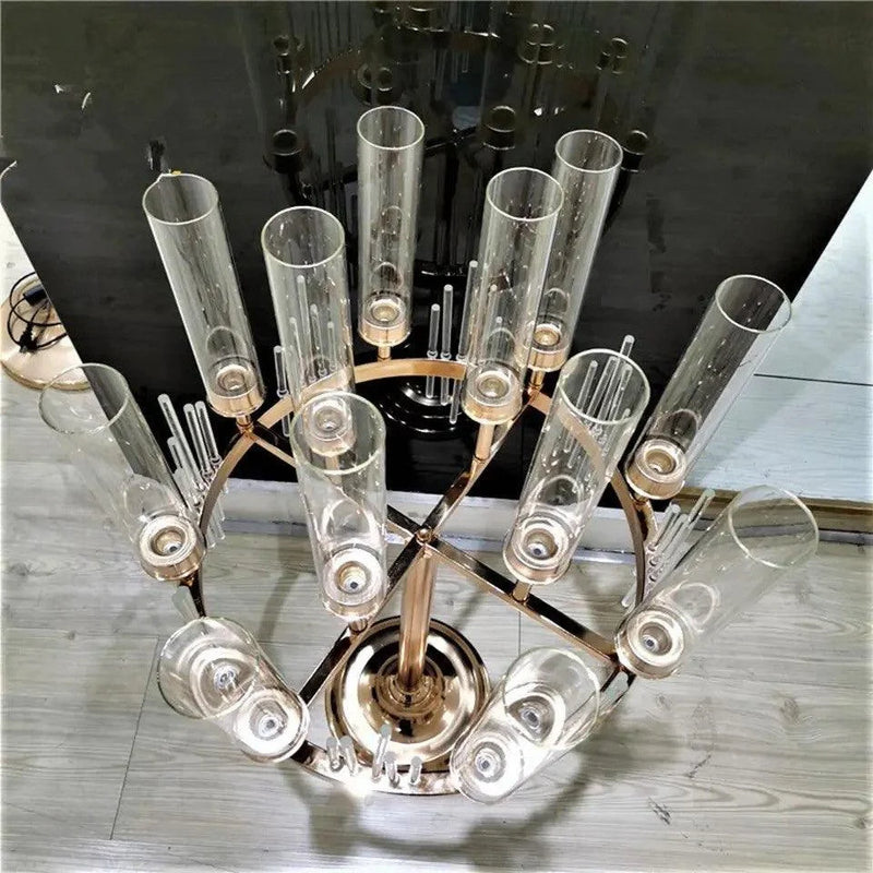 9-Arm Candle Holder Wedding Dining Table Centerpiece