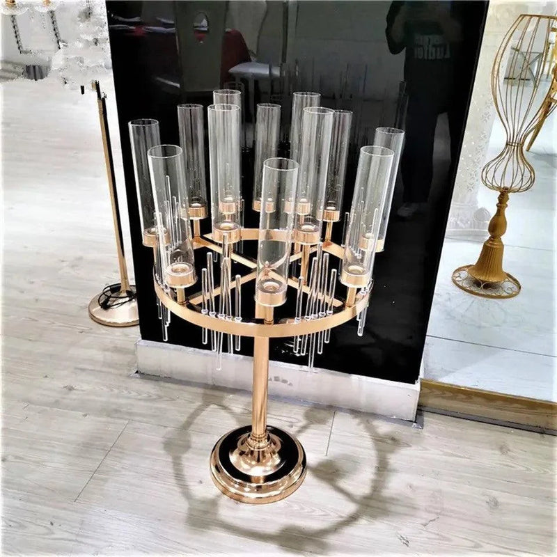 9-Arm Candle Holder Wedding Dining Table Centerpiece
