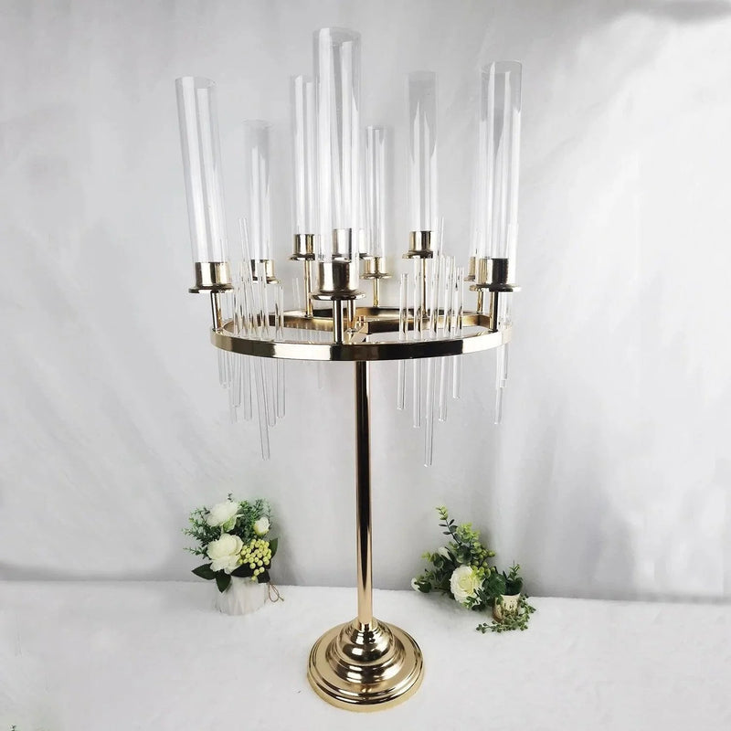 9-Arm Candle Holder Wedding Dining Table Centerpiece
