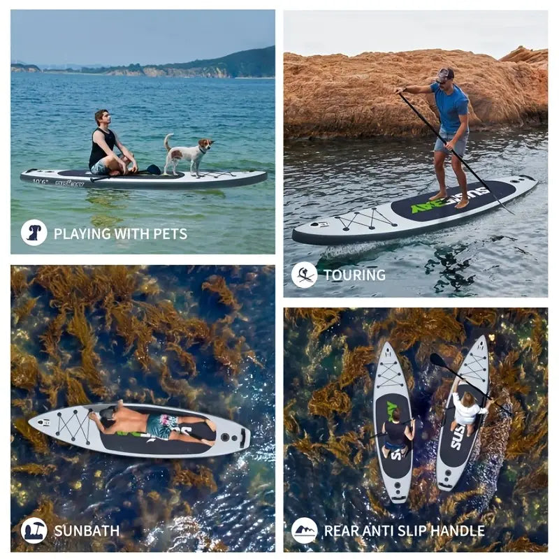 2025 Hurricane-Ready SUP Board|10ft Inflatable Surf/Yoga Hybrid|Free 8-Premium Kit|Military-Grade Deck|300lbs Capacity|Labor Day Sale $80 OFF