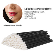 500PCS Lip Wands Applicators Disposable -  Lip Brush, Lipstick Lint Free Brush Makeup Gloss Wands, Makeup Applicator Beauty Tool Kits Black