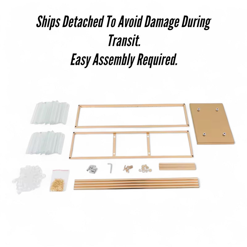 Minara Long Table Centerpiece - Gold Crystal Wedding Decor