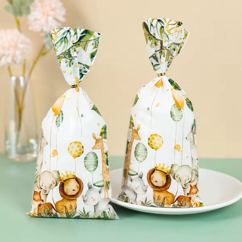 Safari Party Favors for Birthday - Jungle Treat Bags 10-Pack